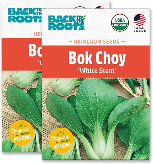 Back to The Roots 100% Organic Heirloom Seeds - Bok Choy Value Pack (1g Total)