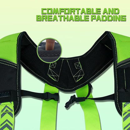 KUNN Tool Belt Suspenders Reflective - Heavy Duty Construction Reflective Safety Suspenders for Carpenter Electrician