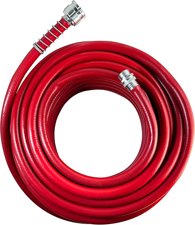 Flexon FA58100CN Farm and Ranch Garden Hose, 100 ft, Red