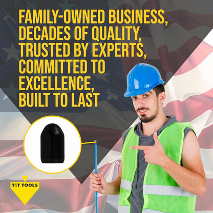 T&T Tools Standard Replacement Tips for 3/8" Soil Probe Rods - Compatible with Smart Stick & Mighty Probe - Ideal for Locating, Plumbing, Landscaping & Gardening Tools - Durable Metal Rod Tips, 6-Pack