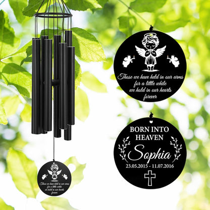 Personalized 36" Memorial Wind Chimes for Outside, Sympathy and Bereavement Gift for Loss of Loved One, A Thoughtful Remembrance of Mother, Father or Husband for Garden and Patio