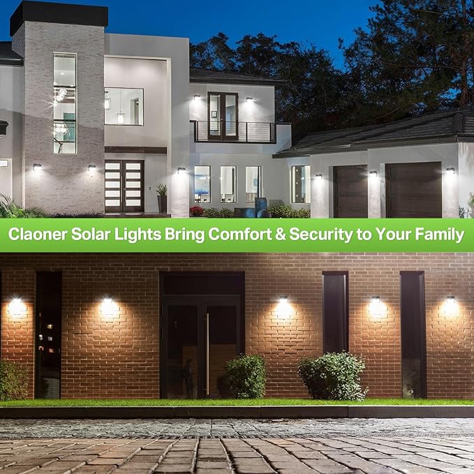 [6 Packs] Solar Motion Lights Outdoor, Ultra Bright Solar Fence Lights with Motion Sensor, IP65 Waterproof Security Light 3 Modes, 270° Lighting Angle, Wall Lights for Deck Patio Fence Garage Door