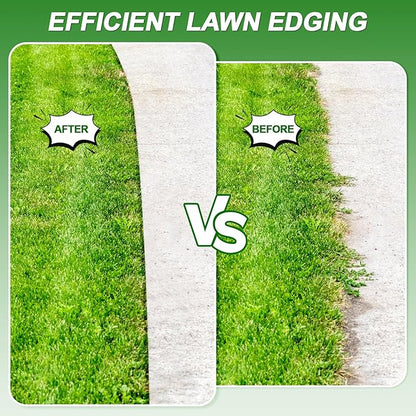 Wheel Rotary Edger Lawn Tool, Sidewalk 66.7Inch Manual Lawn Edger, Grass Edge Trimmer, Adjustable Stainless Steel Handle with Cushion Grip,Soil,Garden and Yard Tool