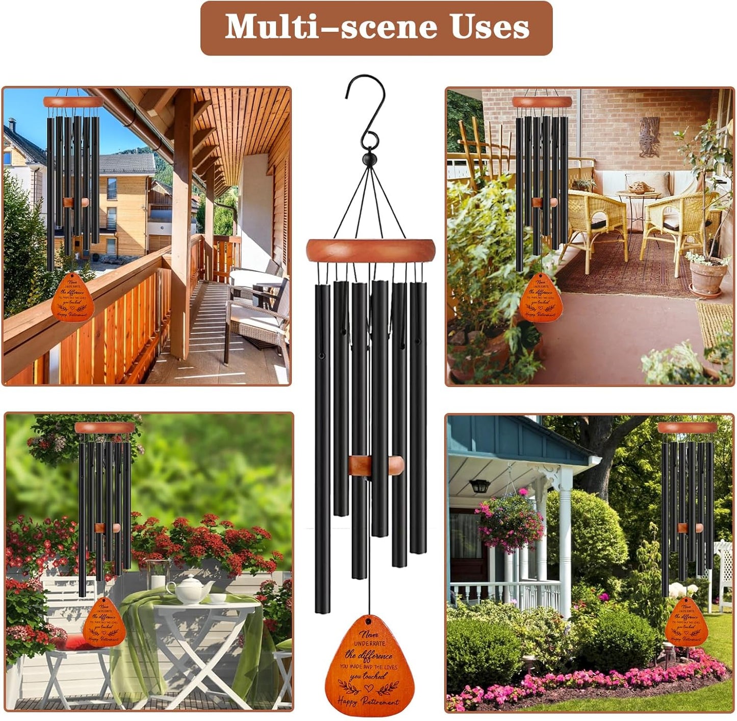 Retirement Gift for Women, 32" Wind Chimes Retirement Gifts, Happy Retirement Gifts for Teacher Nurses Coworker Colleague Boss Friends
