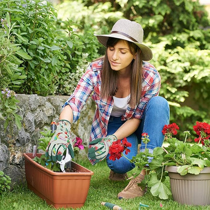 Leather-Gardening-Gloves for Women,Thorn-Proof Work-Gloves for Weeding,Digging,Planting,Pruning Yard garden Gloves