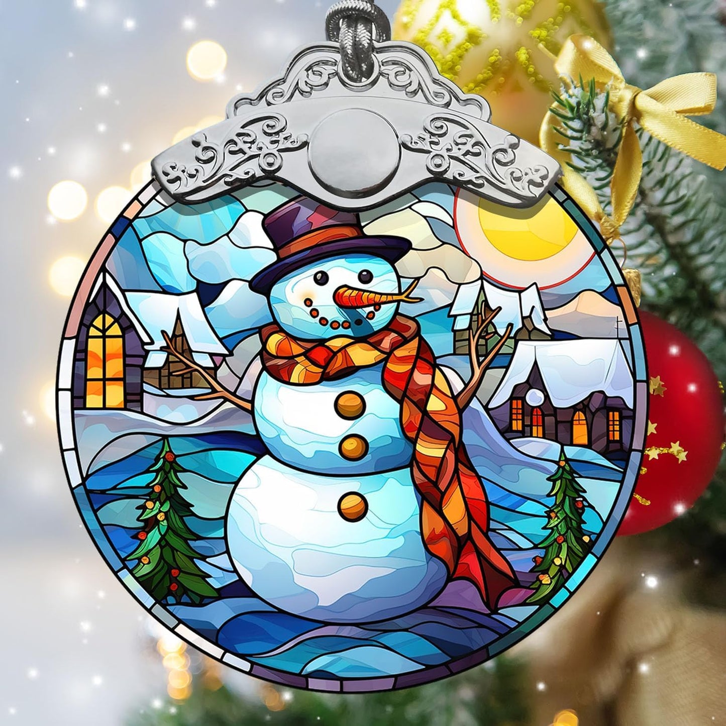 Snowman Christmas Ornament, Winter Gift for Xmas, Holiday Decor