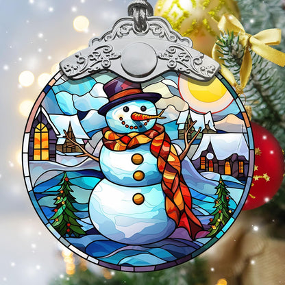 Snowman Christmas Ornament, Winter Gift for Xmas, Holiday Decor