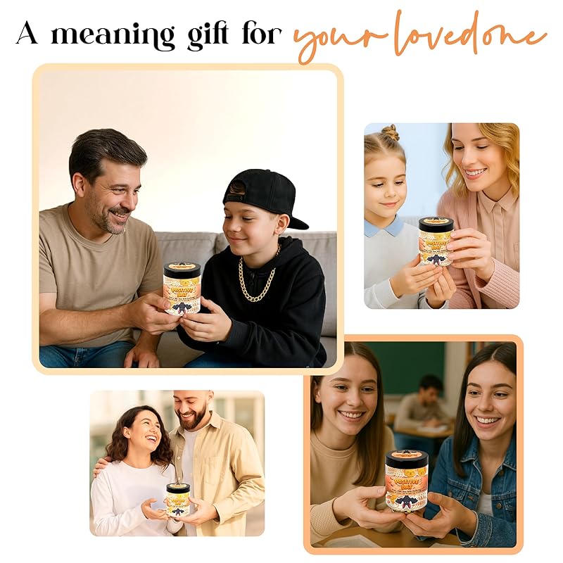 Positive Bat Jar with 60 Affirmation Cards, Emotional Support Bat, Halloween Gifts For Women Teens, Bats Halloween Decor, Bat Gifts, Boo Basket Stuffers For Women