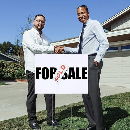 WENWELL 10 Large Blank Yard Signs with Stakes 18 x 24",Corrugated Plastic Lawn Sign kit for Estate Garage Sale,Party,Birthday,Wedding,Campaign,Parking,Make you own Outdoor Sign