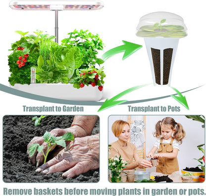 115Pcs Hydroponic Pods Supplies for IDOO, QYO, LYKO, Hydroponics Garden Accessories, Grow Anything Kit, 36 Grow Sponges 12 Baskets 12 Domes 36 Pod Labels 12 Spacers 6 Plant Labels 1 Tweezer(Square)