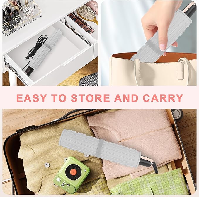 AMIJEAL Oversize Silicone Heat Resistant Mat for Hair Tools, Curling Iron Mat, Hot Tools Holder, Portable Flat Iron Hair Straightener Pad Cover for Travel Vanity Salon(14.2" x 11.0")