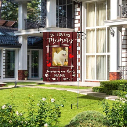 Custom Pet Garden Flag for Outdoor Personalized Cat Dog Yard Flags Decor Customized Flag Add Your Own Picture Text House Lawn Banner Double Sided Home Wall Decoration 12.5x18 28x40