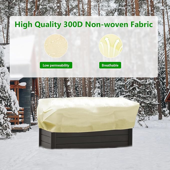 Plant Covers Freeze Protection, 4 Pack Frost Blankets for Outdoor Plants – 2 Rectangular (22"x60"x20") & 2 Round (32"x48") Winter Plant Covers, 2.4oz/yd² Frost Cloth Plant Protection