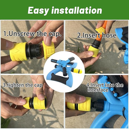 Sprinkler for Yard Rotary Garden Sprinkler, Large Coverage Lawn Watering System for Yards（Suitable for DN: 1/2 inch Pipes）