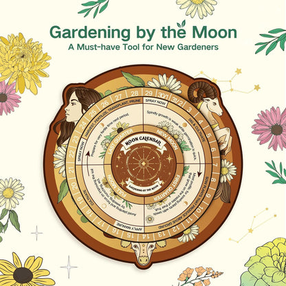 LUSH&DEW Zodiac Garden Seed Bank, 12 Varieties Non-GMO USA-Sourced Heirloom Herb Flower Seeds with Moon Calendar, Gardening Gift for Women Men, Witchcraft Supplies, Earth Sign (Taurus Virgo Capricorn)