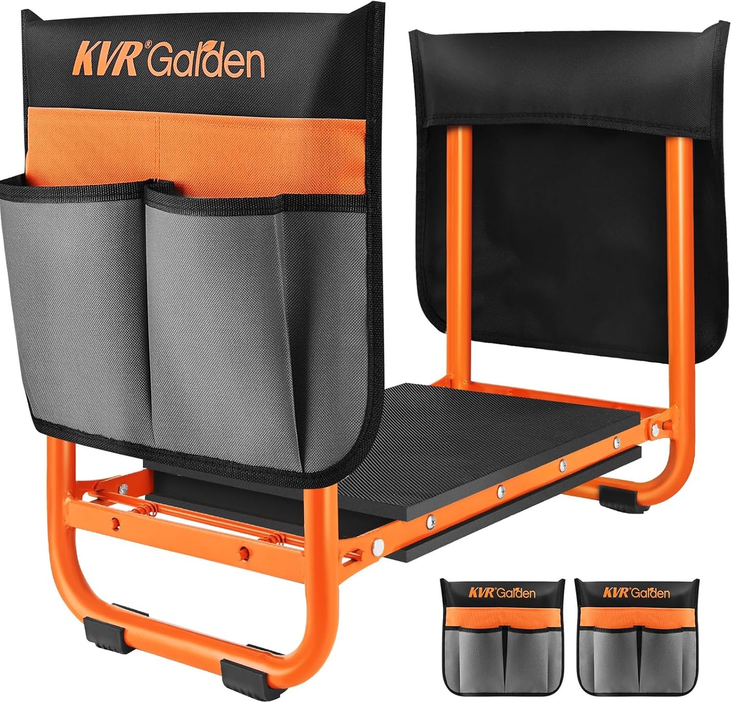 KVR Garden Kneeler Seat Heavy Duty, 2024 Upgraded Garden Bench Widened 10.2", Anti-Rust & Anti-Wear, Foldable Gardening Stool Prevents Back Pain Knees, Gift for Women Men, Seniors, Mom, Dad