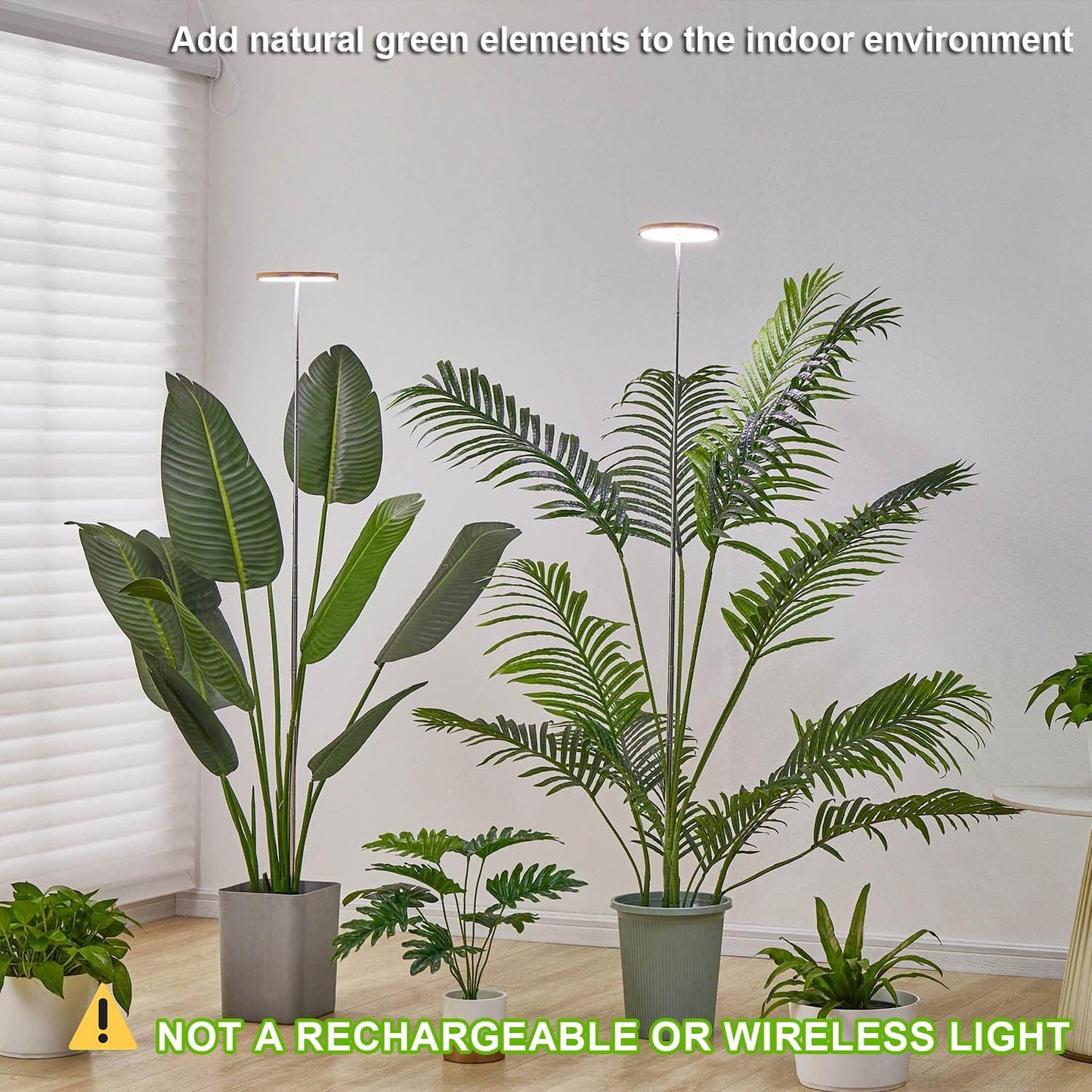 yadoker Plant Grow Light, LED Growing Light Full Spectrum for Indoor Plants,Height Adjustable, Automatic Timer, 5V Low Safe Voltage,Idea for Large Plant Light