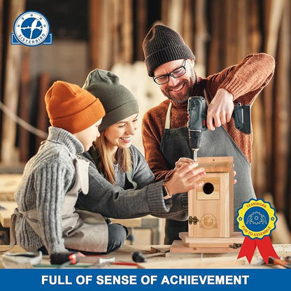 Bird Houses for Outside 1-1/2" Entrance Hole Cedar Wild BirdHouses with Wood Guard Outdoor Bluebird Wren Swallow Finch Assembly Required