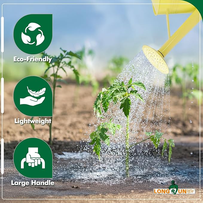 Galvanized Iron Watering Can for Indoor Plants, DIY Watering Cans for House Plant Garden Flower, Long Spout Water Can for Outdoor Watering Plants 7.57L 2 Gallon (Beige)