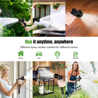 Garden Hose Metal 75FT, Stainless Steel Heavy Duty Water Hose With 10 Function Nozzle, No-Kink, Tough & Flexible, Sturdy and Lightweight, Rust Proof hose for Yard, Outdoor, RV