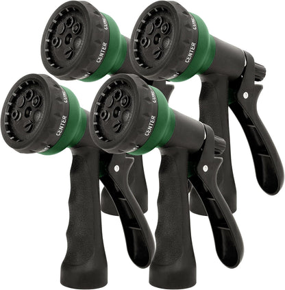 NEXCOVER Hose Nozzle 4PK, Garden Hose Nozzle with 7 Adjustable Watering Patterns, ABS Hose Nozzle Sprayer, Non-Slip Water Spray Nozzle for Watering Plants & Lawns, Cleaning, Washing Pets & Cars