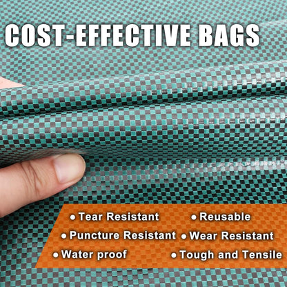 Joyhalo Reusable Yard Waste Bags -132 Gallon, 6 Pack, Heavy Duty with Gardening Gloves & 4 Handles, Standable, Camping & Recycling