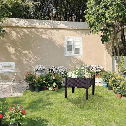 Raised Garden Bed with Legs, Large Planter Box Raised Garden Beds Outdoor, Rectangular Elevated Planter Box for Gardening Vegetables, Flowers, Fruits and Plants, 15.7"(L) x 15.7"(W) x 14.5"(H)