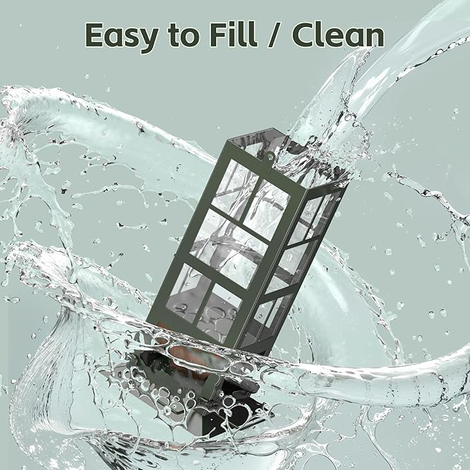 Wildpark Wild Bird Feeders for Outdoors - Small Metal Hanging 4 Port Bird Feeder with Drainage Holes, Easy to Fill Weatherproof Design - Attracts Cardinals, Blue Jays & More