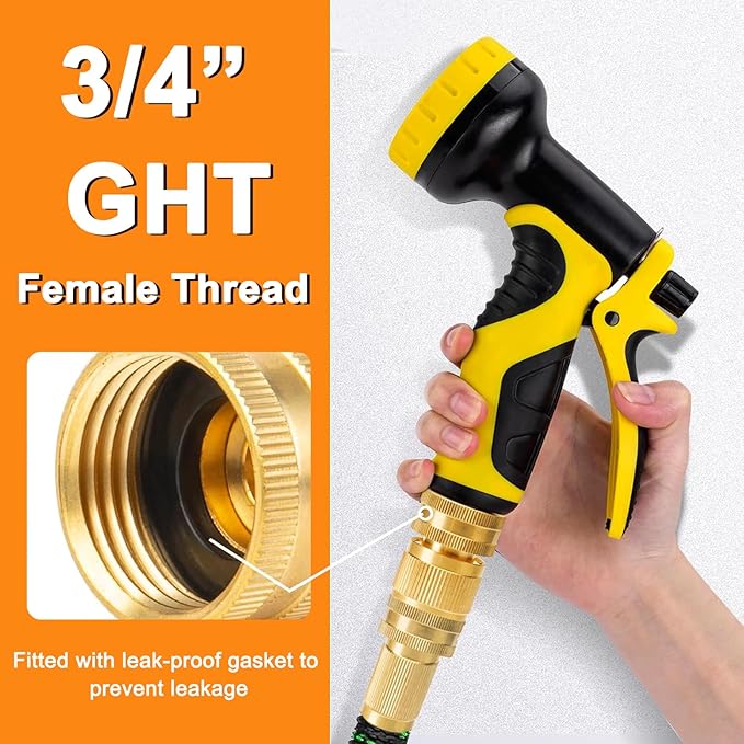 Garden Hose Quick Connect: 3/4 Inch GHT Brass Quick Connector Garden Hose Fittings - 2 Sets Leak-Free Male & Female Water Hose Adapter for RV/Spigot