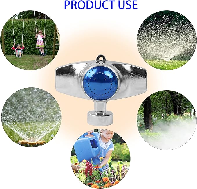 Hourleey 360 Degree Metal Spot Sprinkler, Lawn Sprinklers for Yard, Circle Pattern Sprinkler with Gentle Water Flow for Small Area Yard Lawn Garden Watering, Coverage Up to 30FT (4)