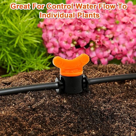 280 Pcs Drip Irrigation Fittings Kit for 1/4" Tubing：Gardrip 1/4 Inch Drip System Barbed Connectors (Nozzles, Nozzle Tees, Valves, Single Barbs, Couplings, Tees, Elbows, Plugs, Crosses)