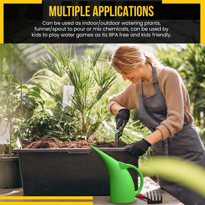 KP KOOL PRODUCTS 1/2 Gallon Green Watering Can – Small Plastic Plant Waterer for Indoor & Outdoor Use – Lightweight Garden Tool with Easy Pour Spout – Ideal for Flowers, Herbs & Lawns – 1 Pack