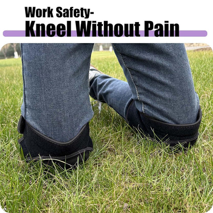 Soft Knee Pads with Memory Foam for Flooring Installers, Extra Thick Kneeling Pad for Men/Women Construction Work, Lightweight Waterproof Household Kneepads for Gardening Cleaning Roofing, Black M