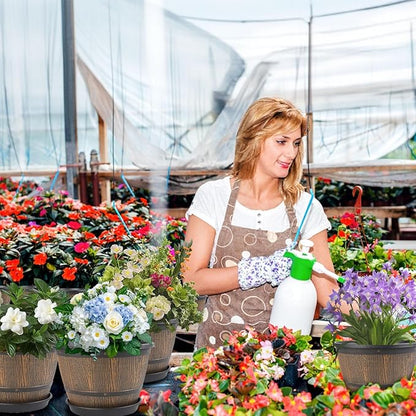 10-inch-Plant-Pots-Indoor-Outdoor, 4 Pack Whiskey Barrel Planters with Drainage Holes & Saucer, Plastic Flower Pots Imitation Wine Barrel Design, Decorative Garden Pots for Plants