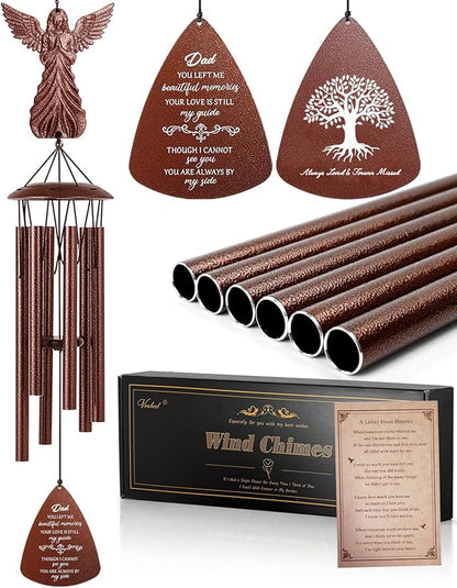 Dad Memorial Wind Chimes, Sympathy Gifts for Loss of Dad, Memorial Gifts for Father Bereavement Condolence Remembrance