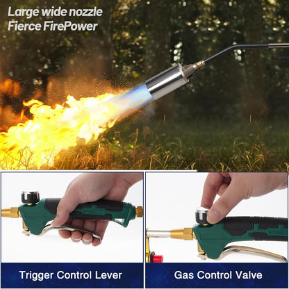 Propane Torch Burner Weed Torch,360,000 BTU Heavy Duty Blow Torch with Turbo Trigger and 10 FT Hose,propane weed burner torch with Igniter,Flame throwe for Weed,Garden,Wood,Charcoal,Ice Snow