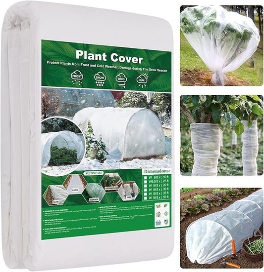 Plant Covers Freeze Protection 10 ft x 30 ft Fabric Frost Cloths for Outdoor Plants 1oz/yd² Floating Row Plant Blankets for Winter Frost Sun Protection