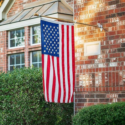 American Flag 8x12 Ft for Outside, Heavy Duty Nylon US Flags for High Wind Outdoor, Fade Resistant and Waterproof USA Flag with Embroidered Stars, Sewn Stripes, Brass Grommets