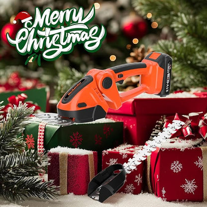 MAXLANDER Cordless Grass Shears & Hedge Trimmer, 2-in-1 Handheld Grass Trimmer/Shrubbery Trimmer, 21V Battery Operated Hedge Trimmer for Garden/Lawn with Battery and Charger