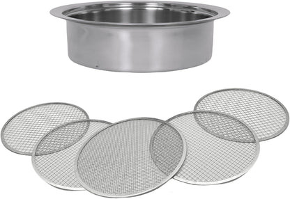Soil Sifter Set with 5 Sieve Meshes for Compost Soil and Rocks