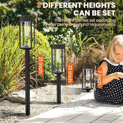 Solar Pathway Lights Outdoor,4 Pack Bright Solar Lights Outdoor,IP65 Waterproof Garden Decor Solar Powered Landscape Lighting for Yard Patio Walkway Driveway Pathway (Cool White)