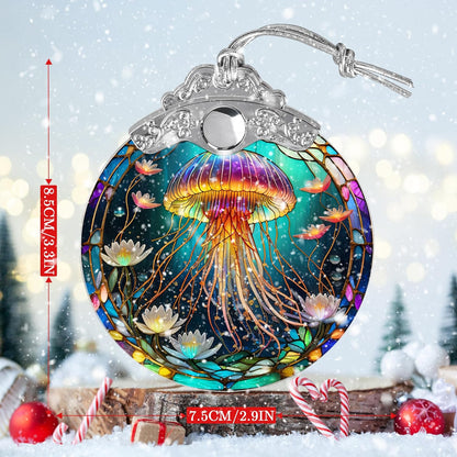 Stained Glass Suncatcher, Jellyfish Ornament for Christmas Tree, Holidays Decor, Home Decoration and Gifts