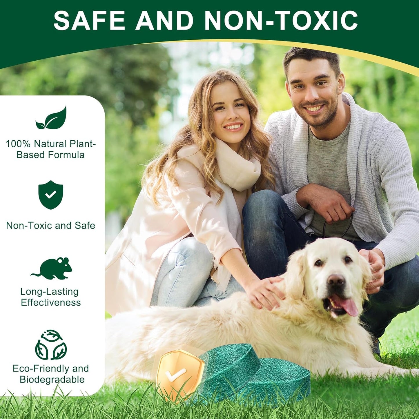 Mouse Rodent Repellent, Peppermint Oil Lemon Moth Balls for Rodents Outdoor and Indoor Use, Deterrent Rats Squirrel Mice Repellent for Car,Kitchen,Warehouse 24 Pack