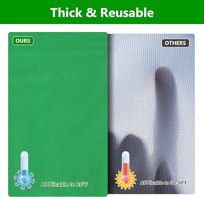 Plant Covers Freeze Protection – 4 Pack 71"x48" Extra Large Frost Blankets for Outdoor Plants, 2.8oz/yd² Heavy-Duty Tree Covers with Zipper & Drawstring – Reusable Winter Plant Freeze Cloth