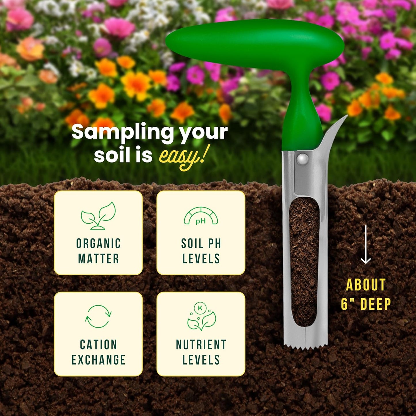 Sunday Garden Soil Test Kit - Helps Tailor Your Garden Care Plan - Tests for Soil’s pH, Macronutrients & Micronutrients - Receive Results in 3-4 Weeks