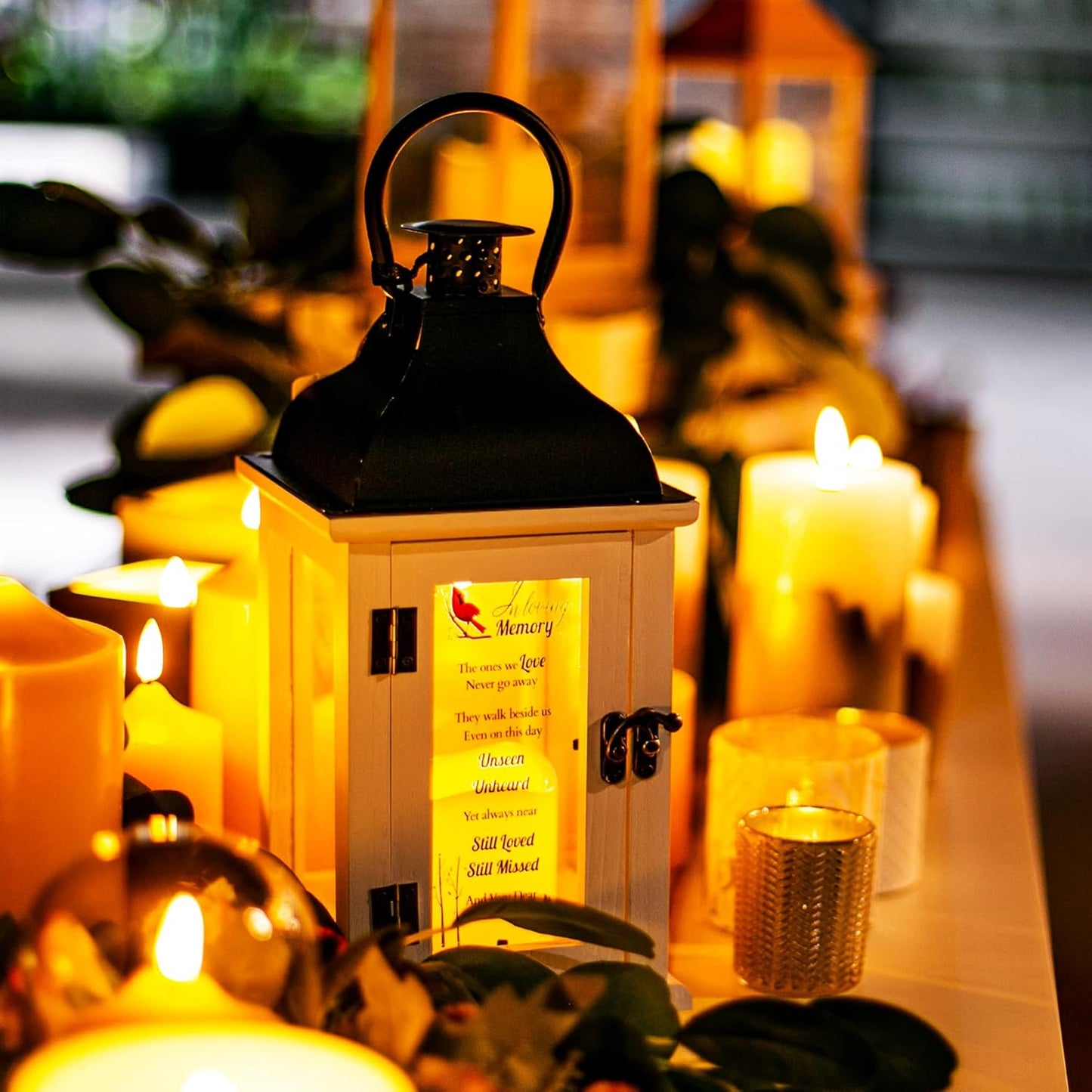 Memorial Lantern - Bereavement Sympathy Gifts for Loss of Loved One Memorial Remembrance Gifts for Loss of Mother Father