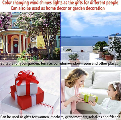 Solar Horse Wind Chimes, Color Changing Horses Wind Chime, Waterproof Solar Horse Lights, Romantic Solar Powered Horse Wind Chimes, Home, Yard, Balcony, Outdoor, Garden Decoration Gifts, Gifts for Mom