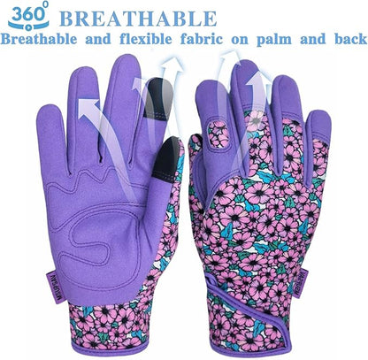 Thorn Proof&Puncture Resistant Gardening Gloves with Grip,Garden Gloves for Women, Leather Work Gloves,Gifts