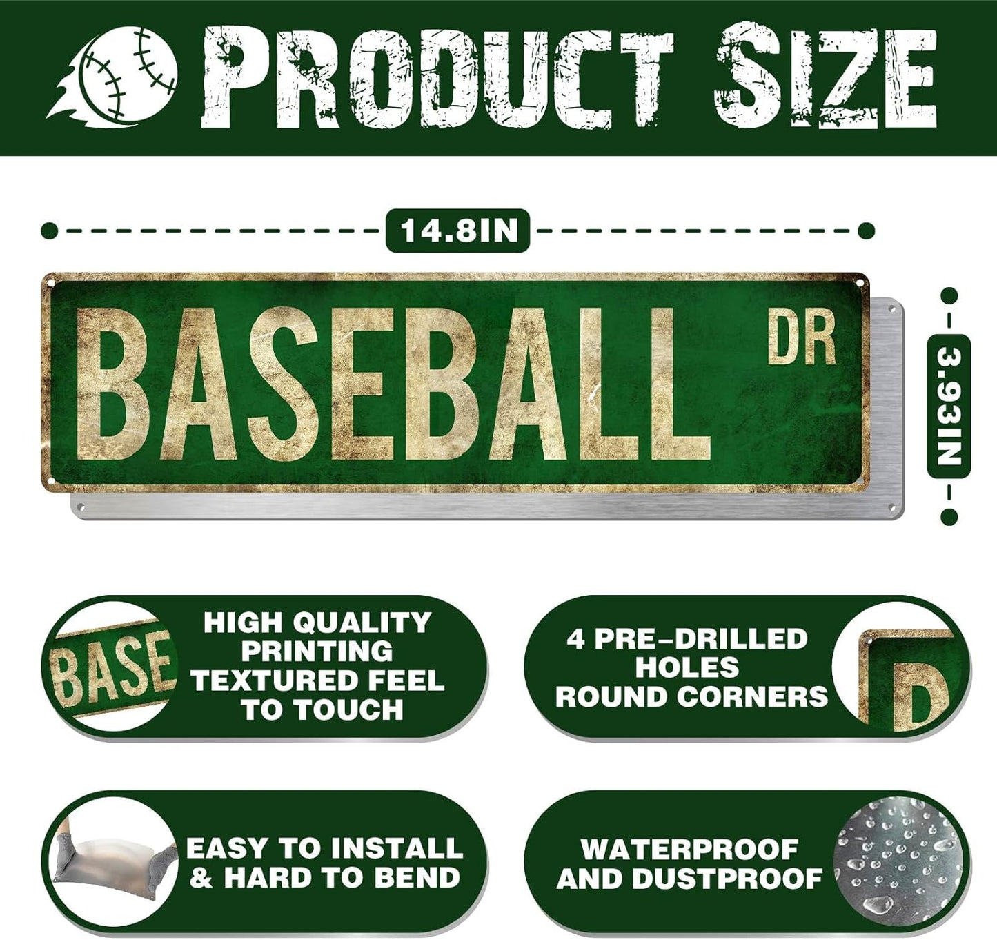 Rasonus Baseball Gifts for Boys 8-12 Accessories Room Decor Cool Stuff Sports Bedroom Posters Baseball Gear Wall Art Teen Boys Birthday Christmas Party Decorations