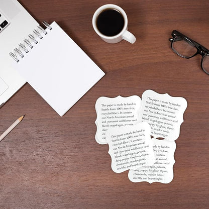 15 Sets of Square Planting Guide with Glassine Envelopes – Perfect for Seed Paper Products, Wedding Favors, and Gift Sets